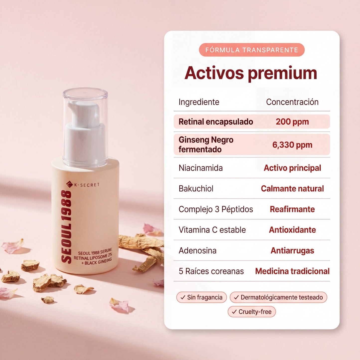 Seoul 1988 Sérum | Antiarrugas, Luminosidad y Textura